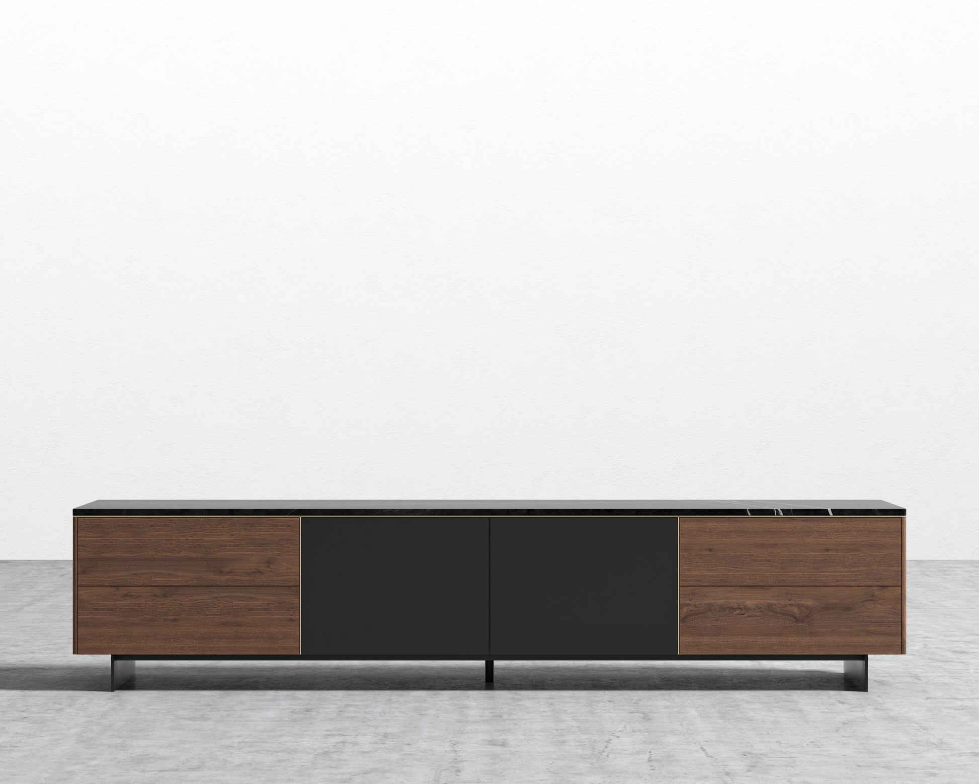 Augustus TV Stand - Black Marble