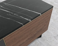 Augustus TV Stand - Black Marble
