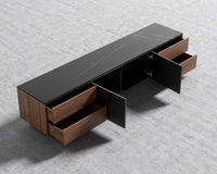 Augustus TV Stand - Black Marble