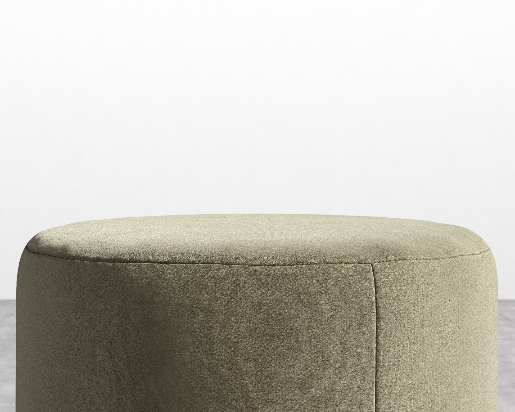 Nova Pouf - Plush Velvet - Olive Green