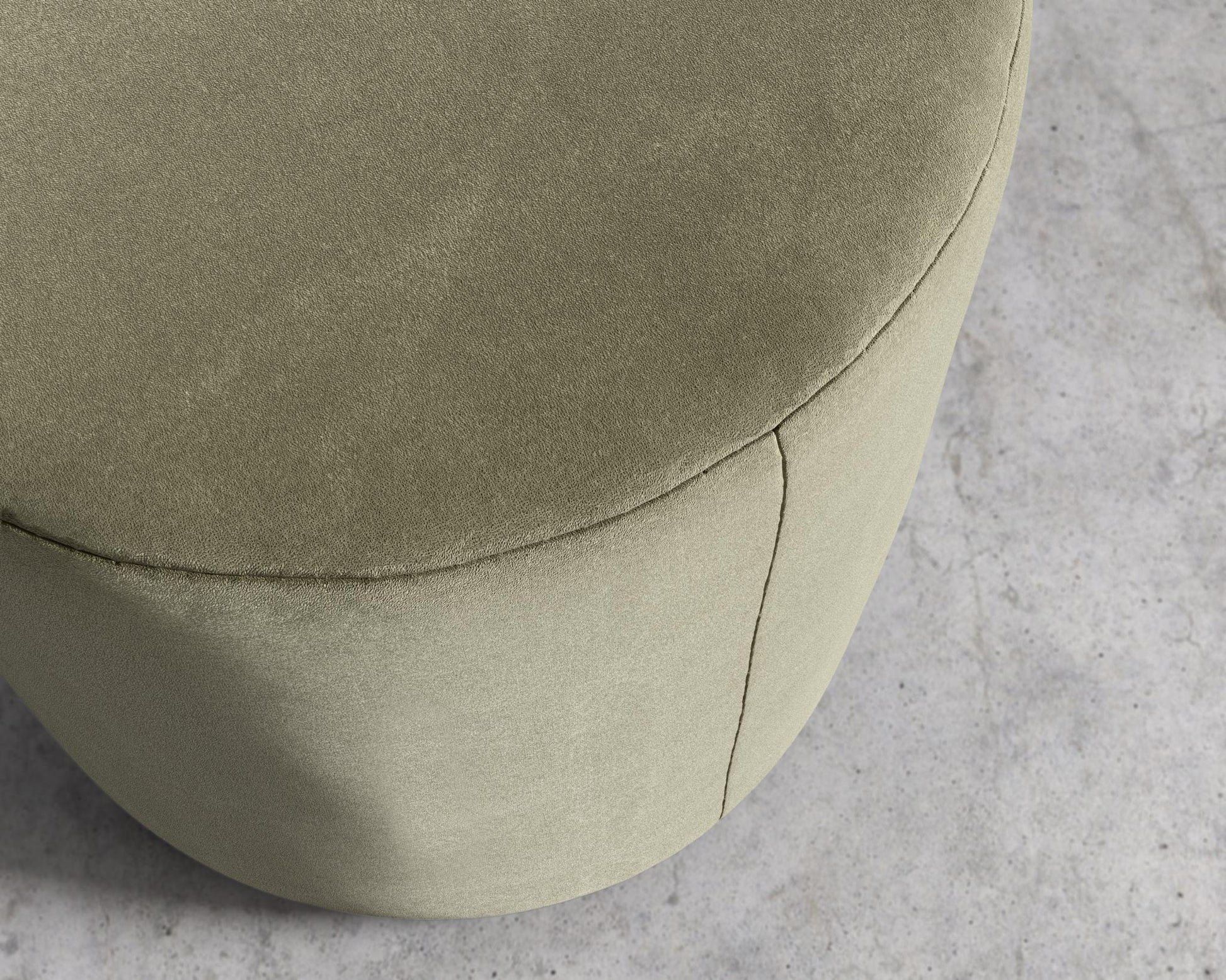 Nova Pouf - Plush Velvet - Olive Green