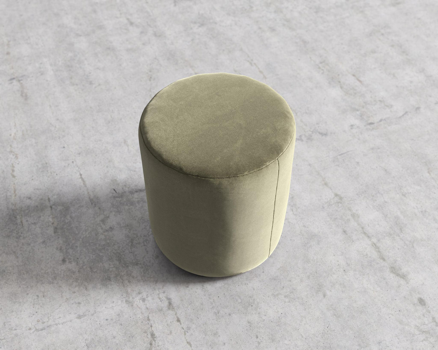 Nova Pouf - Plush Velvet - Olive Green