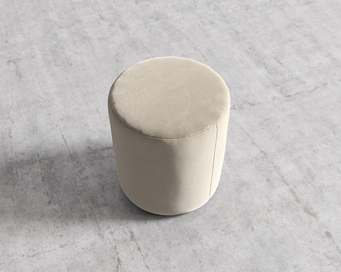 Nova Pouf - Plush Velvet - Warm Taupe