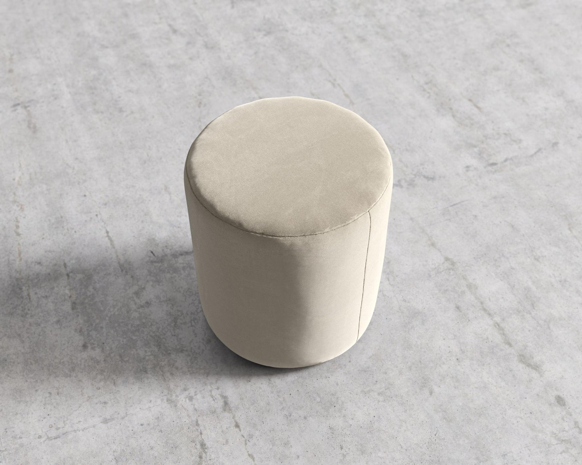 Nova Pouf - Plush Velvet - Warm Taupe