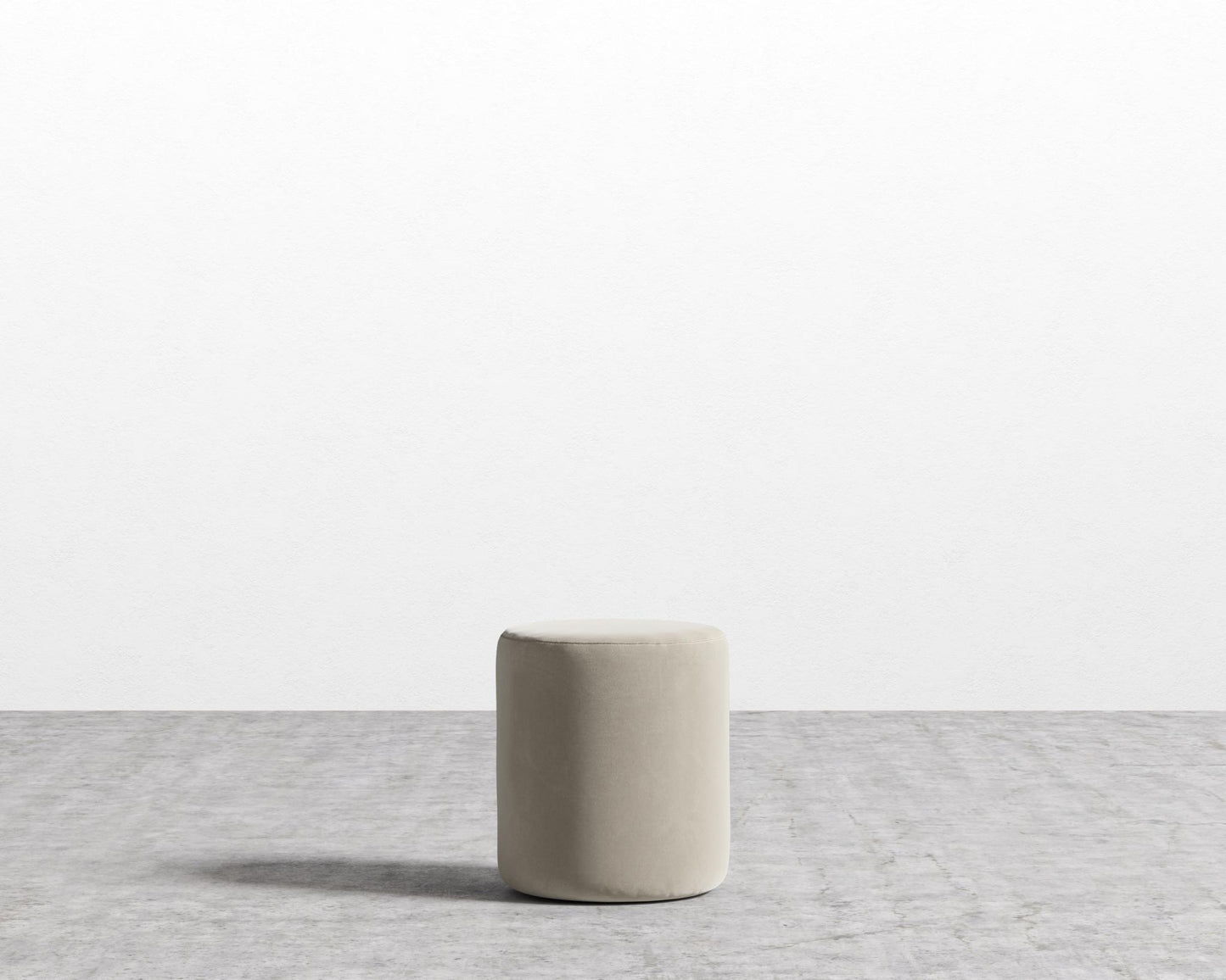 Nova Pouf - Plush Velvet - Warm Taupe