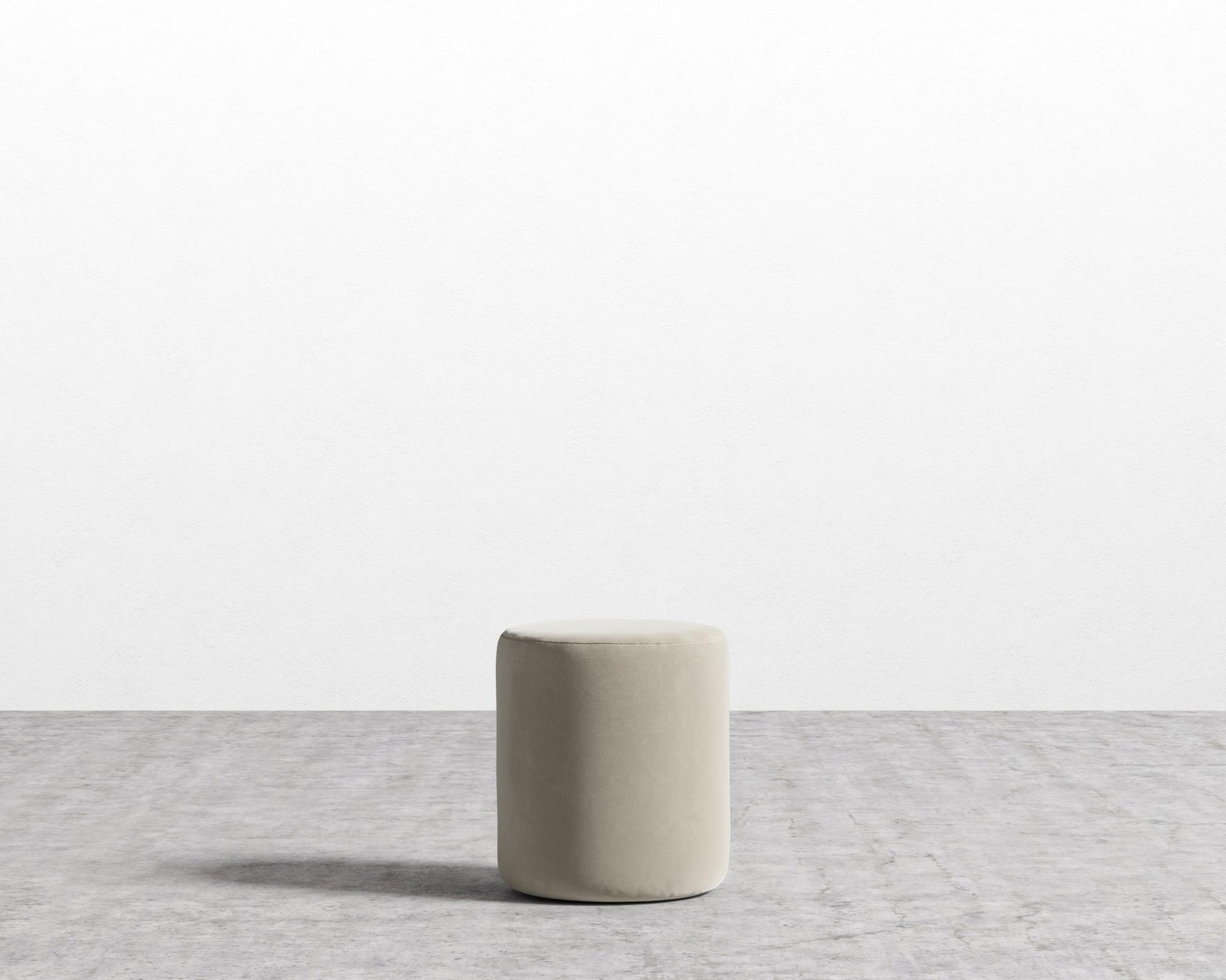 Nova Pouf - Plush Velvet - Warm Taupe