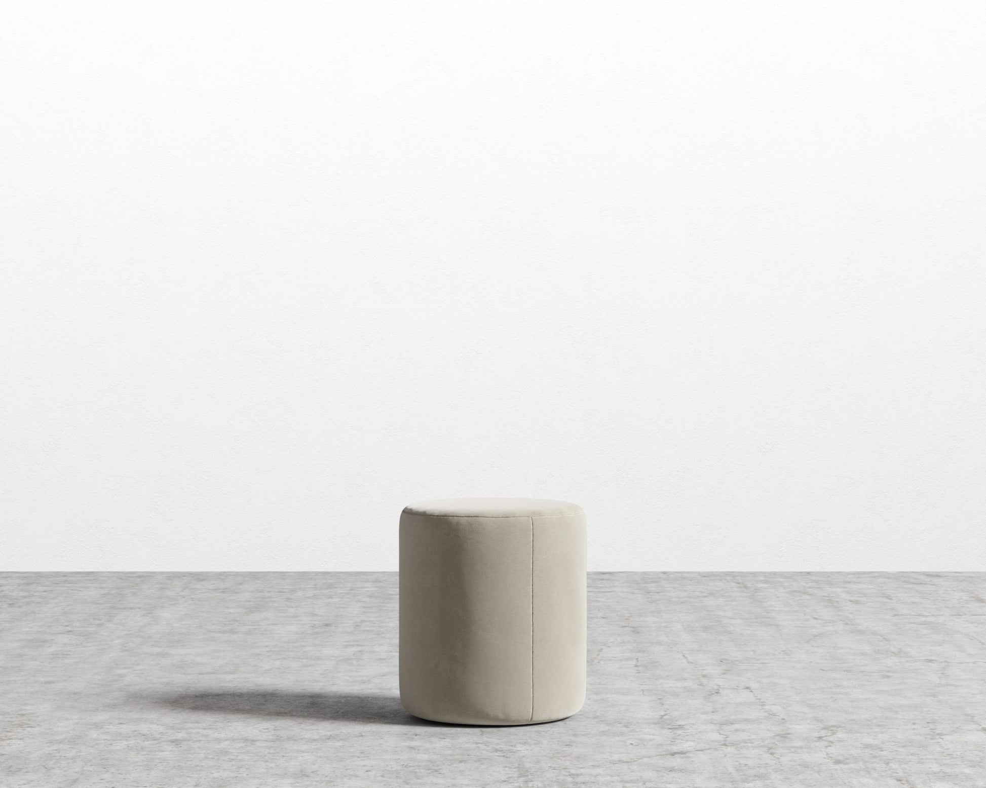 Nova Pouf - Plush Velvet - Warm Taupe