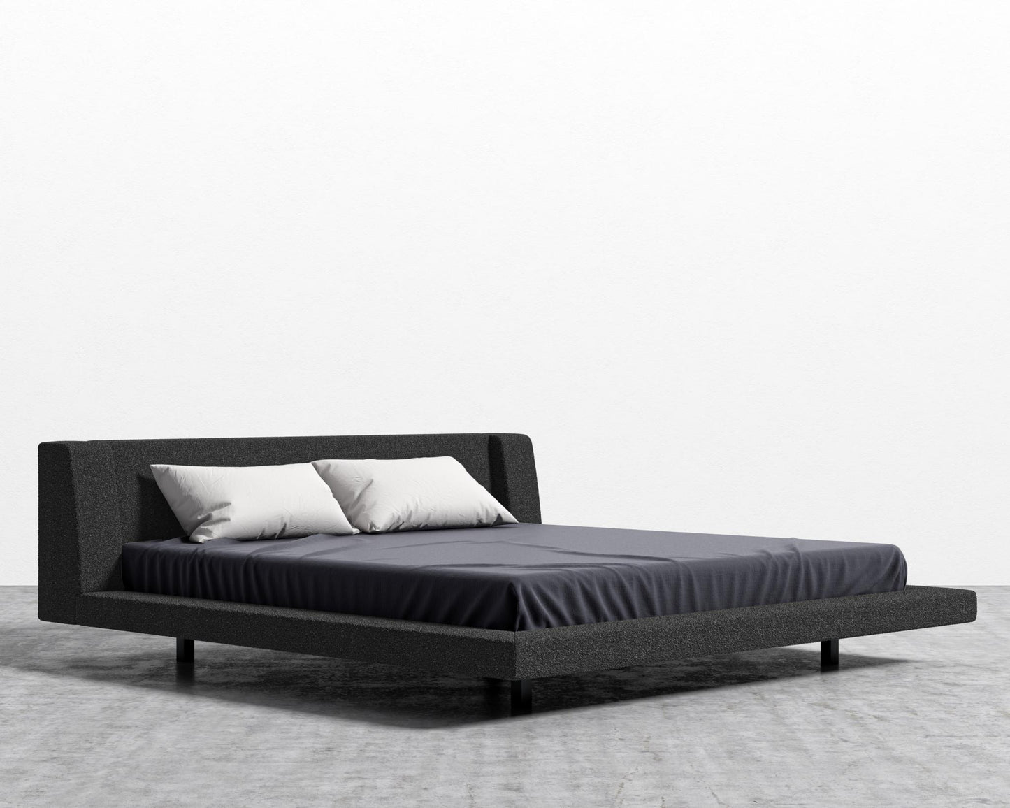 Harper Bed - King - Chatou Boucle - Caviar