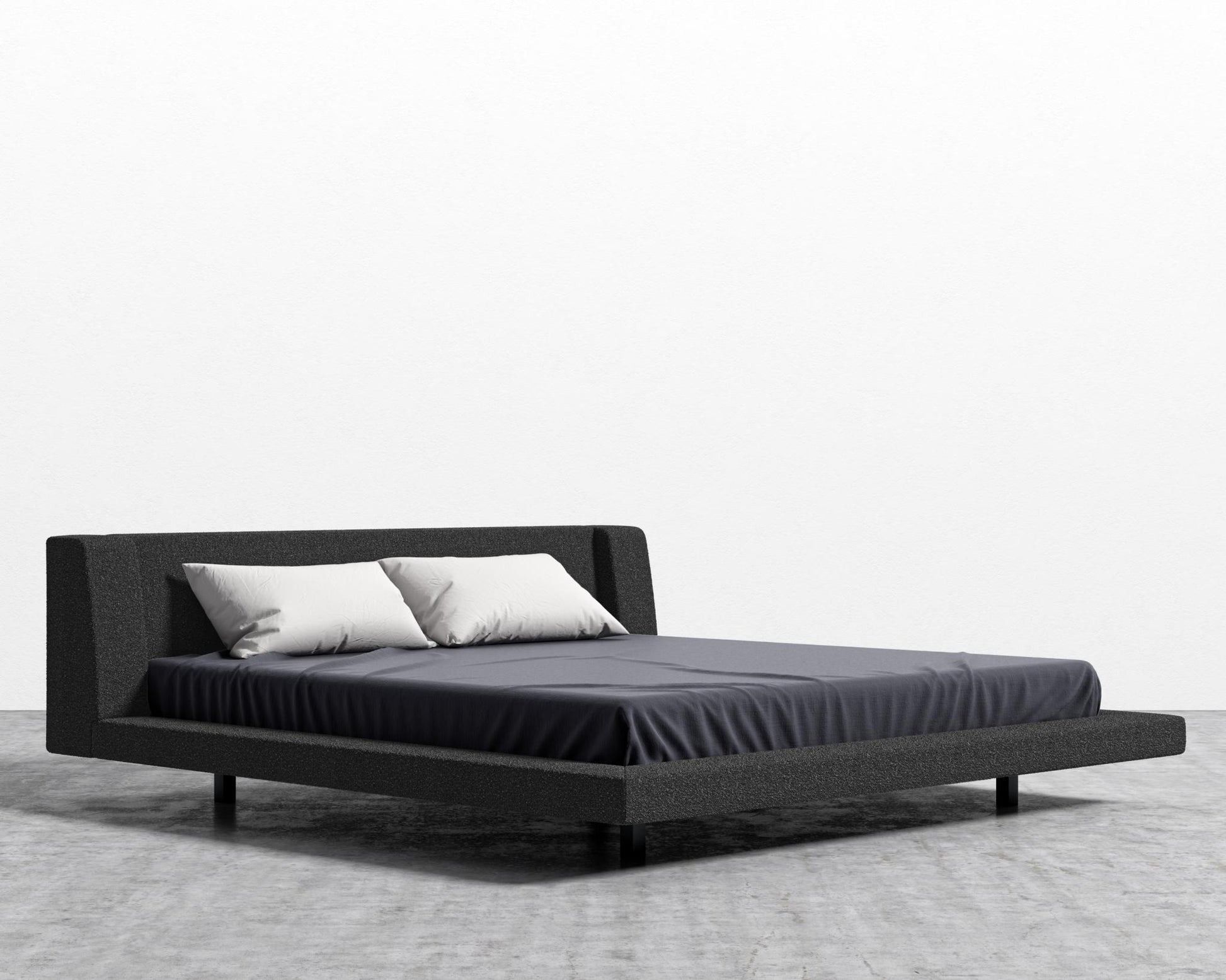 Harper Bed - King - Chatou Boucle - Caviar