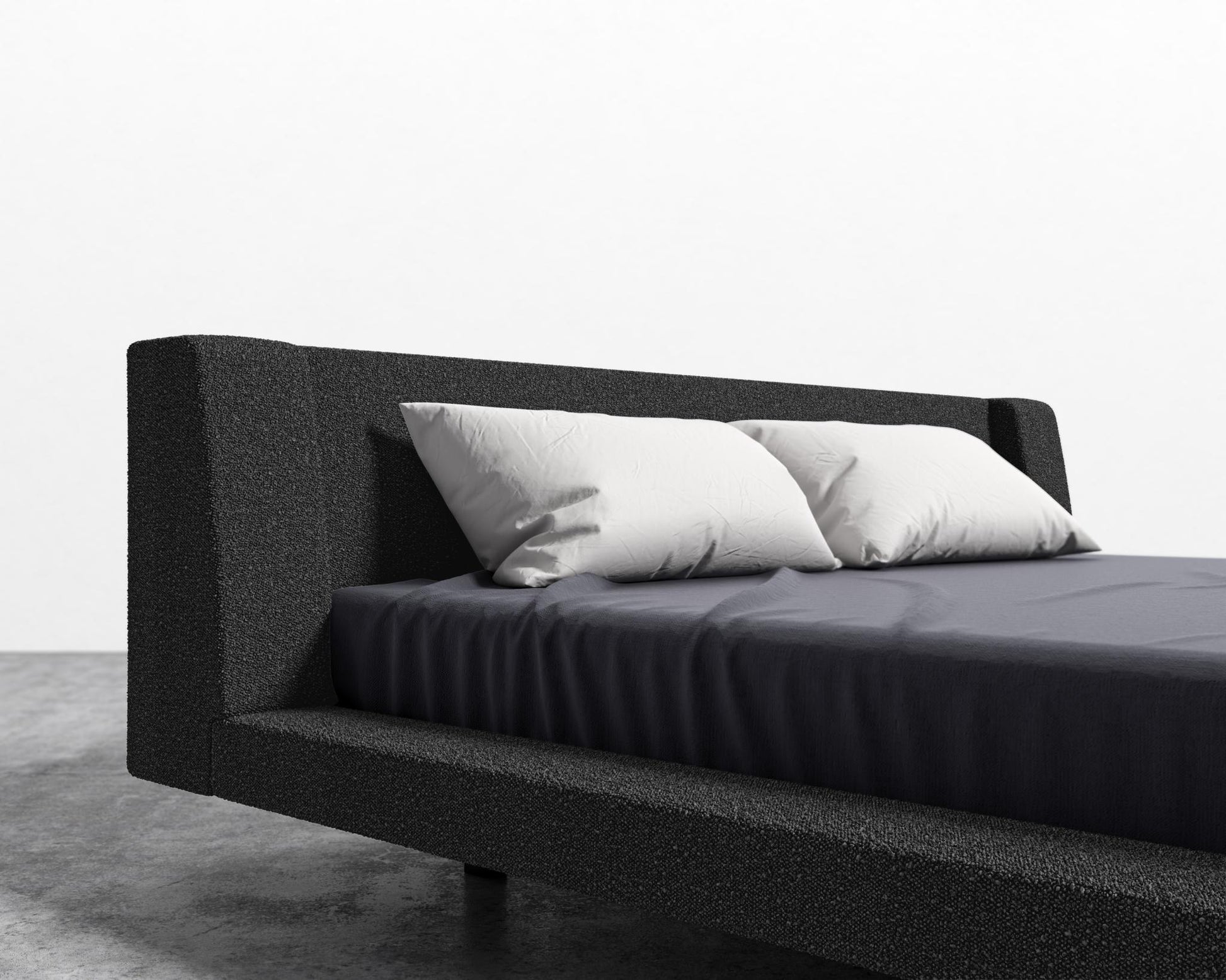 Harper Bed - King - Chatou Boucle - Caviar