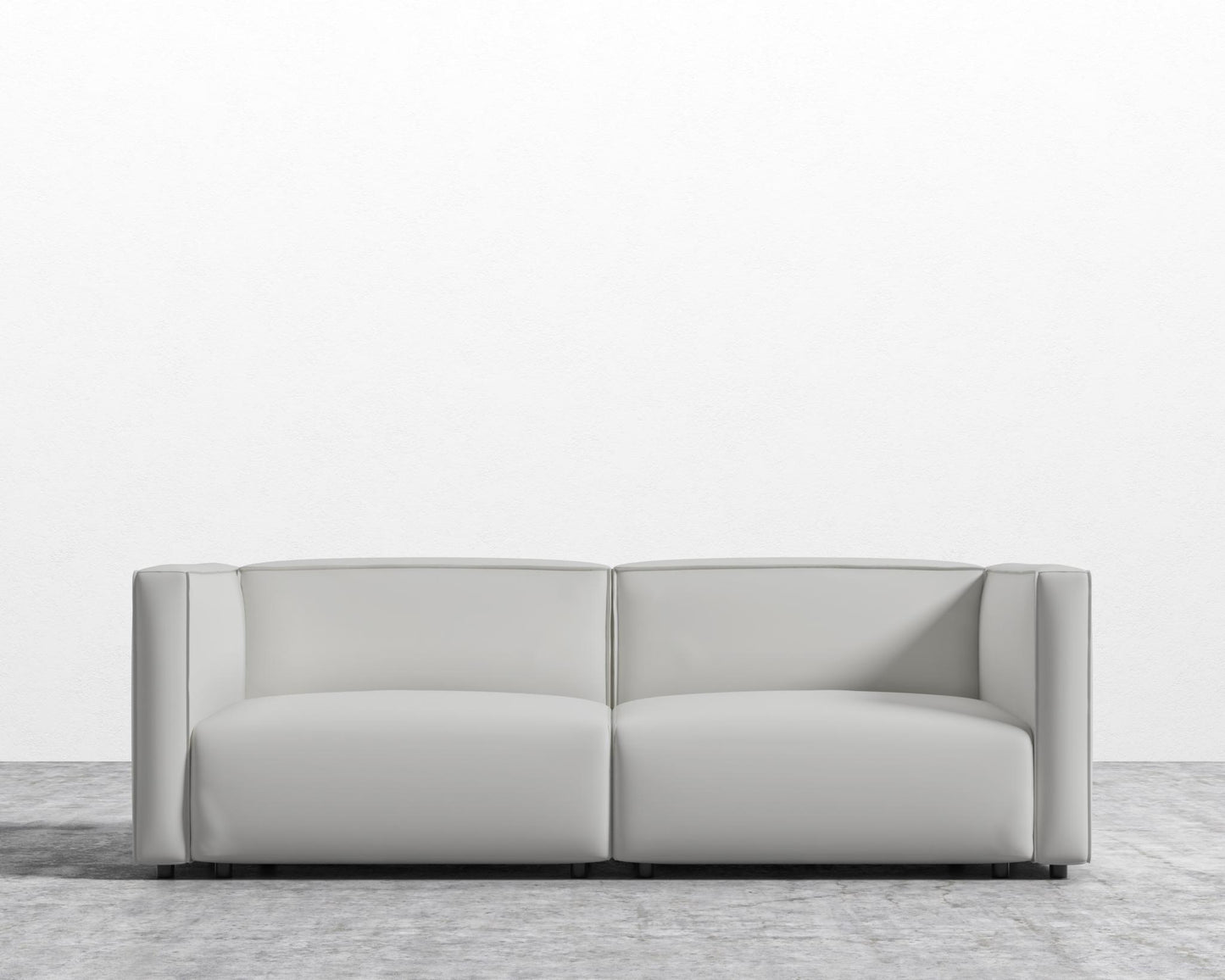 Arya Modular Loveseat - Microfiber - Trento Eggshell