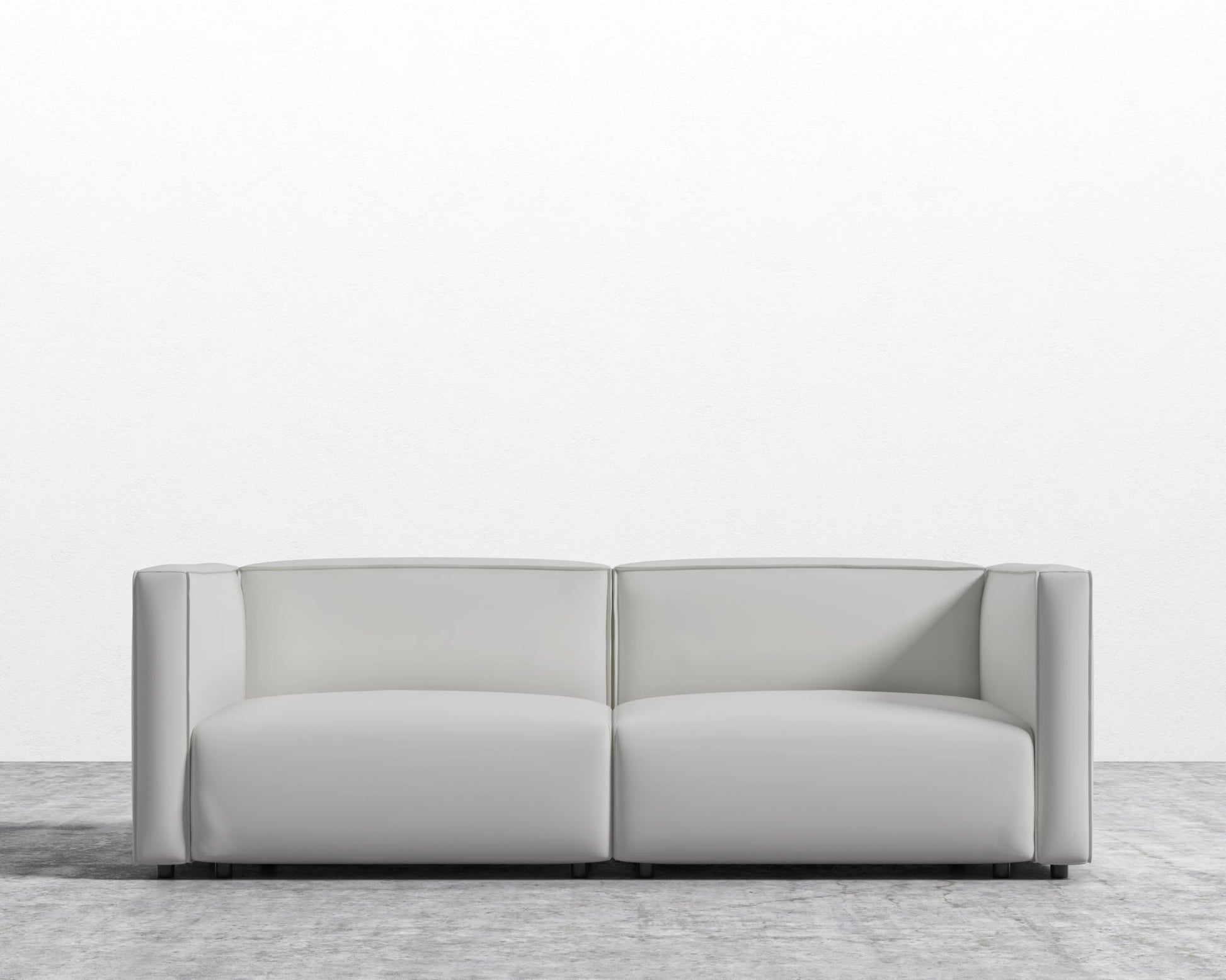 Arya Modular Loveseat - Microfiber - Trento Eggshell