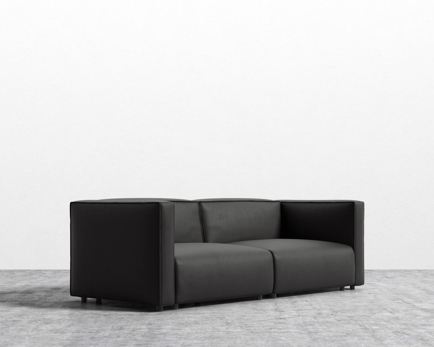 Arya_Loveseat-Microfiber-Leather - Trento Jet Black