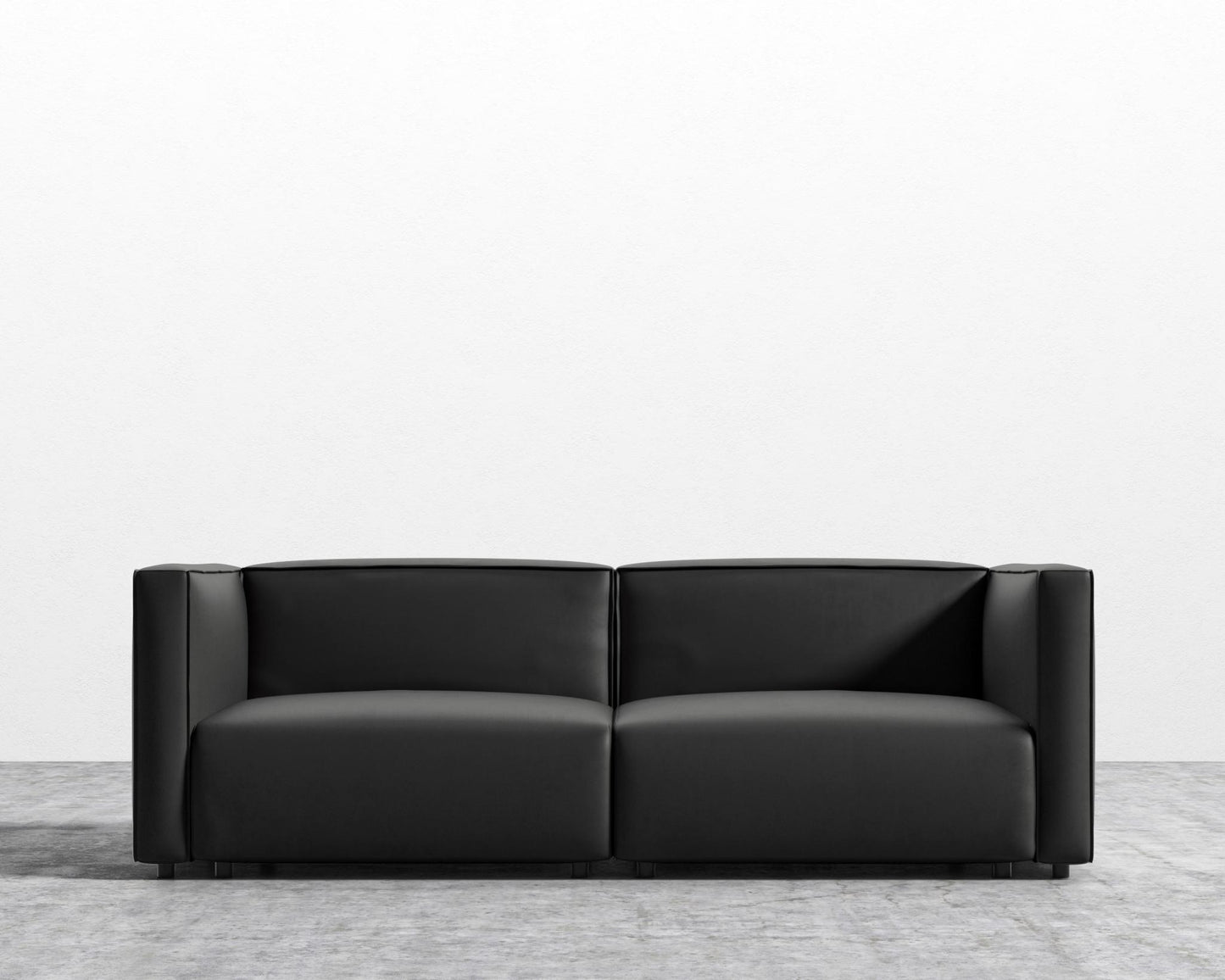 Arya_Loveseat-Microfiber-Leather - Trento Jet Black