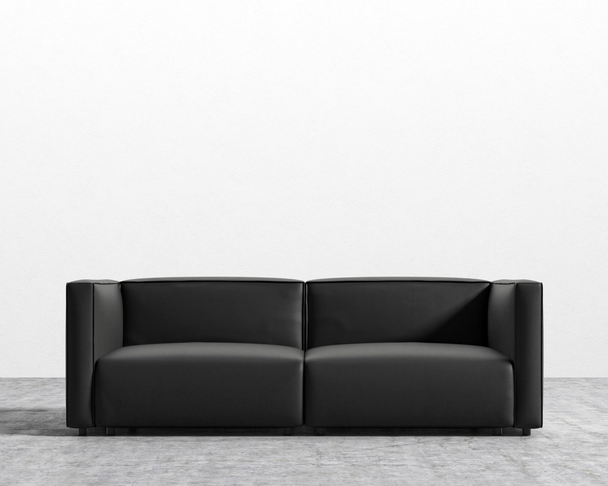 Arya_Loveseat-Microfiber-Leather - Trento Jet Black
