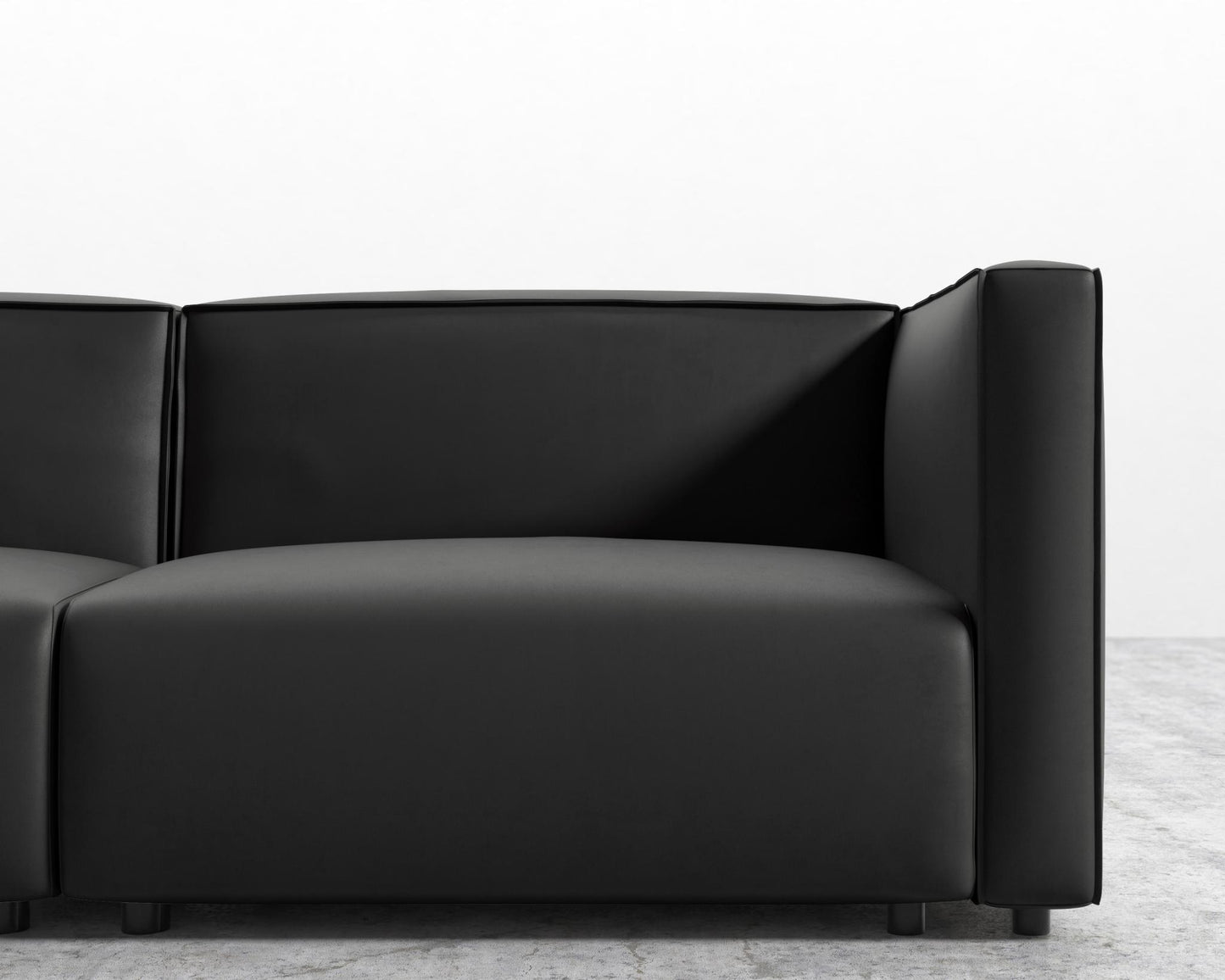 Arya_Loveseat-Microfiber-Leather - Trento Jet Black