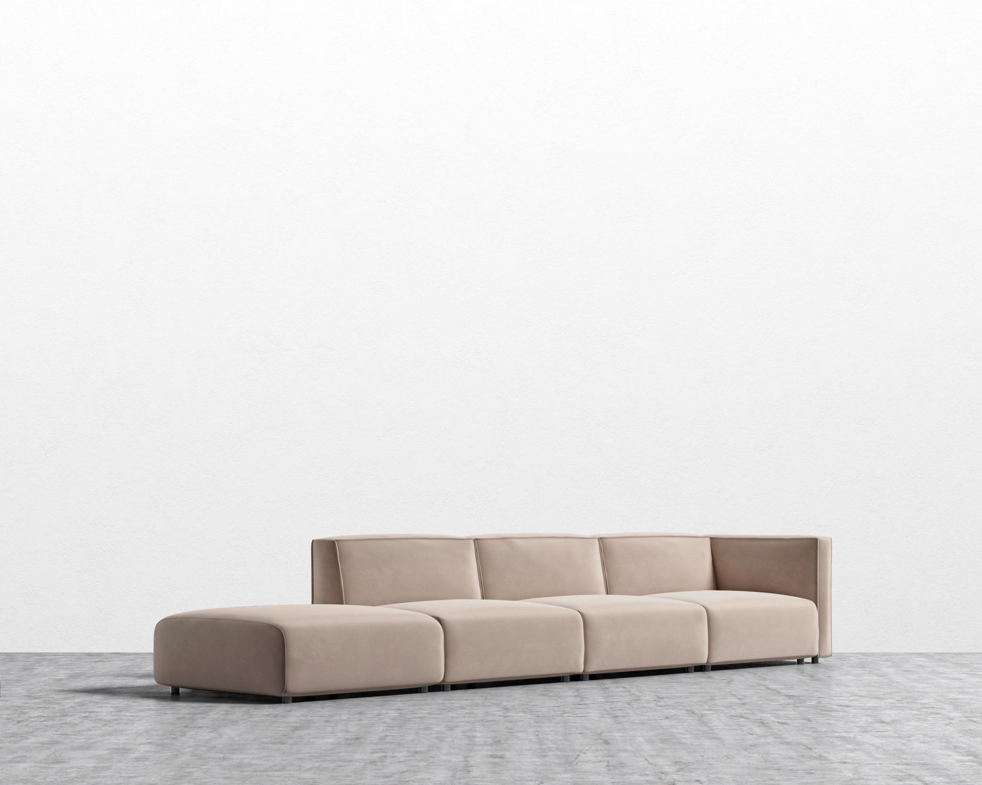 Arya Modular Sectional - Plush Velvet - Blush