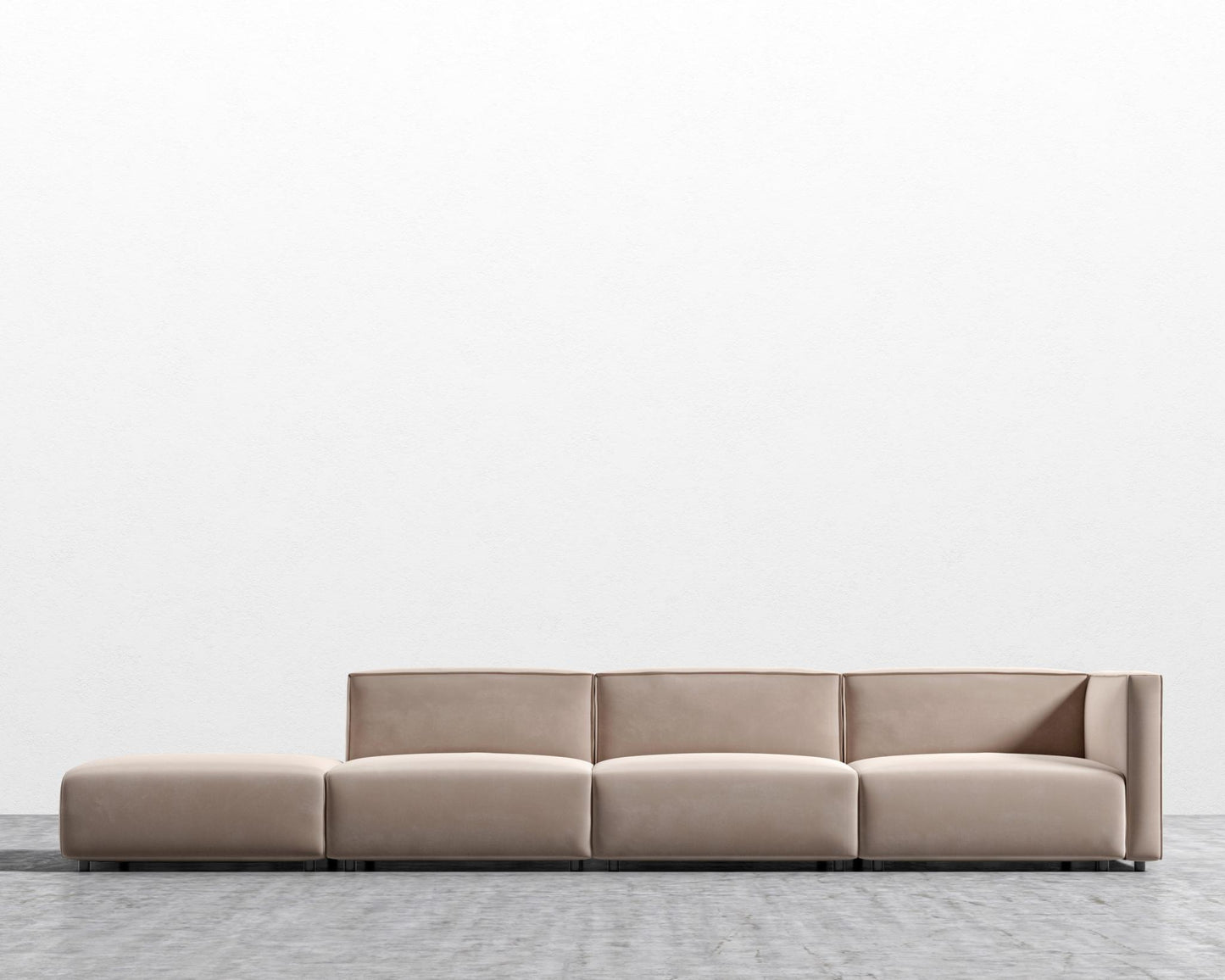 Arya Modular Sectional - Plush Velvet - Blush