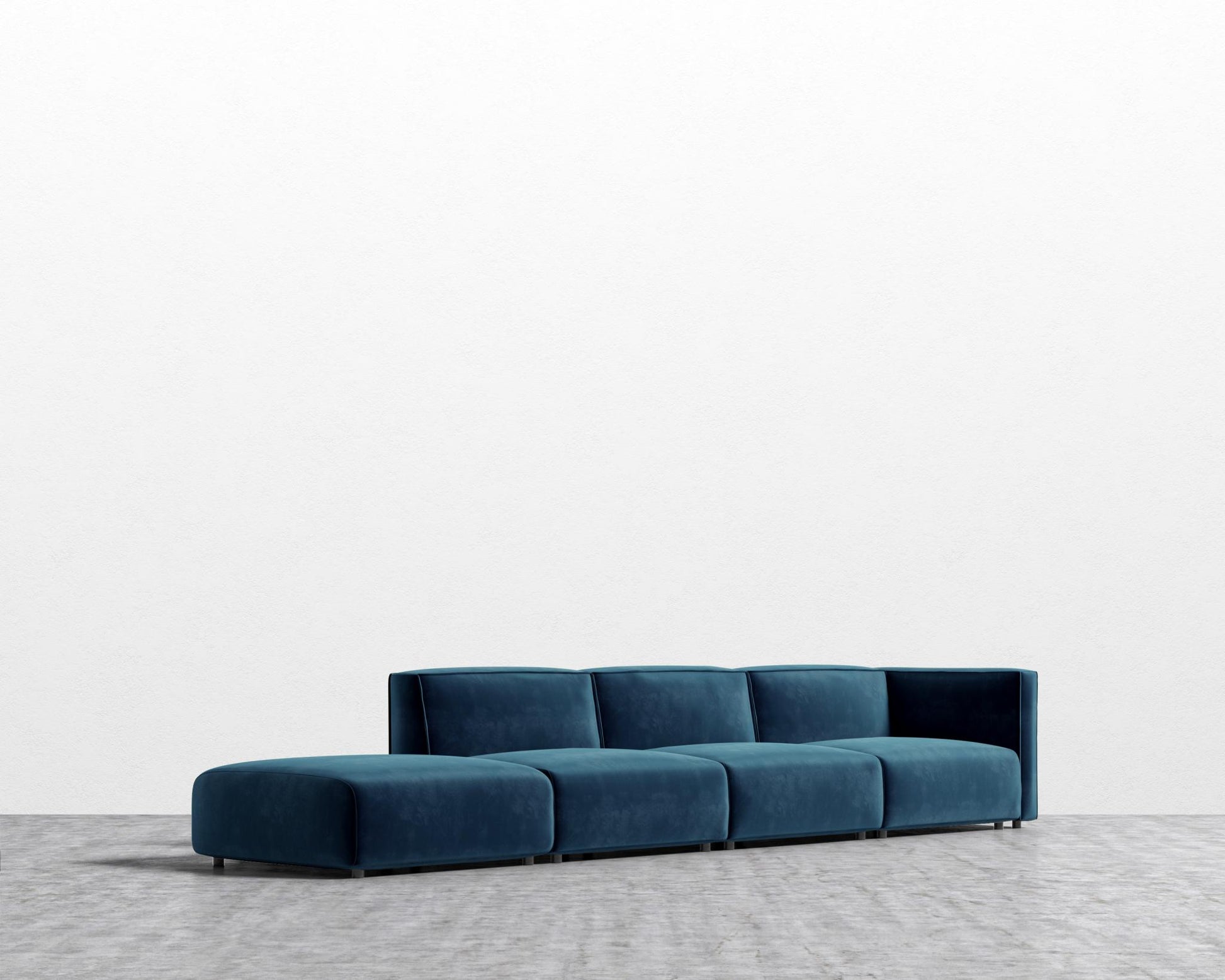 Arya Modular Sectional - Plush Velvet - Cobalt