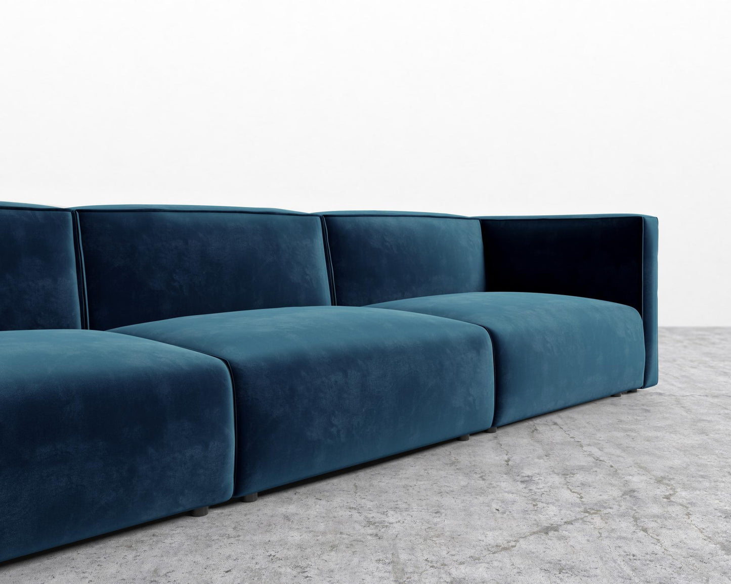 Arya Modular Sectional - Plush Velvet - Cobalt