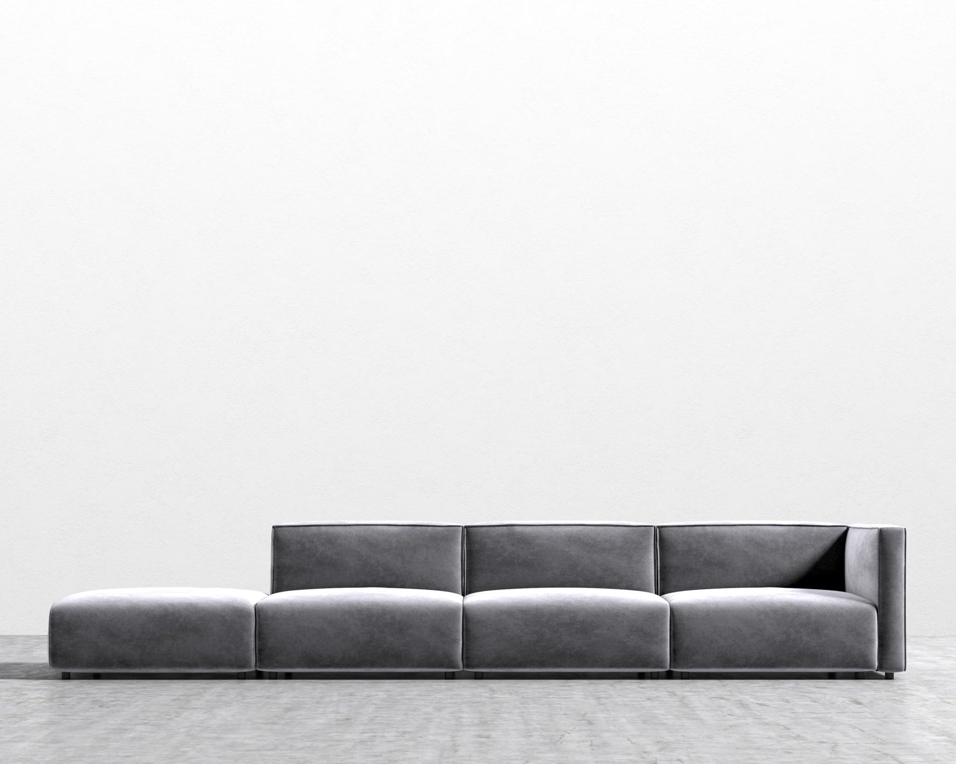 Arya Modular - Right Hand Facing - Vintage Velvet - Glacier Grey