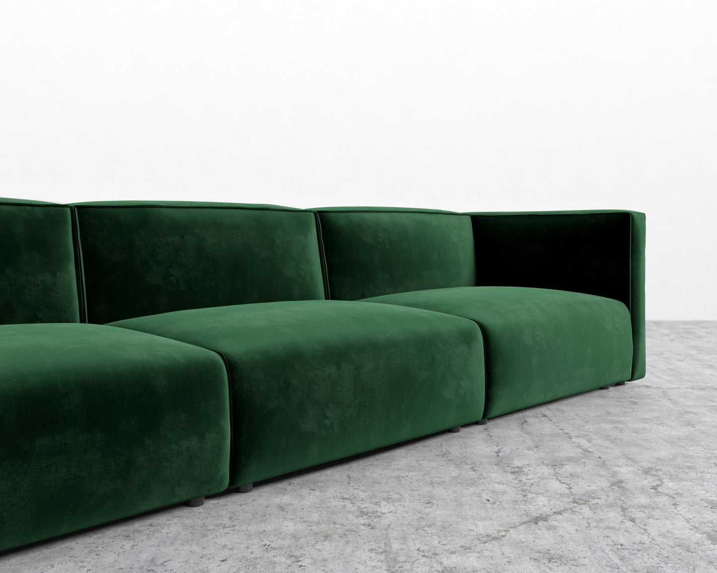 Arya Modular Sectional - Plush Velvet - Moss