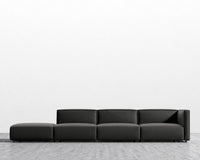 Arya Modular Sectional - Trento Microfiber Leather - Trento Jet Black