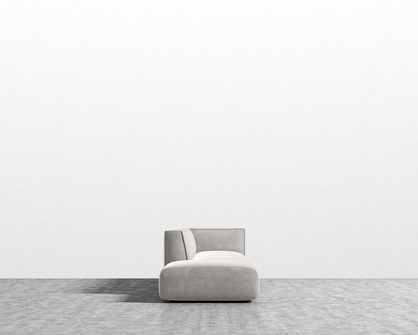 Arya Modular Sectional - Venice Vegan Suede - Chiffon