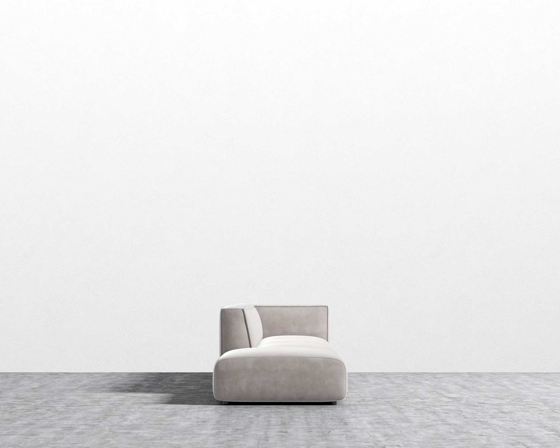 Arya Modular Sectional - Venice Vegan Suede - Chiffon