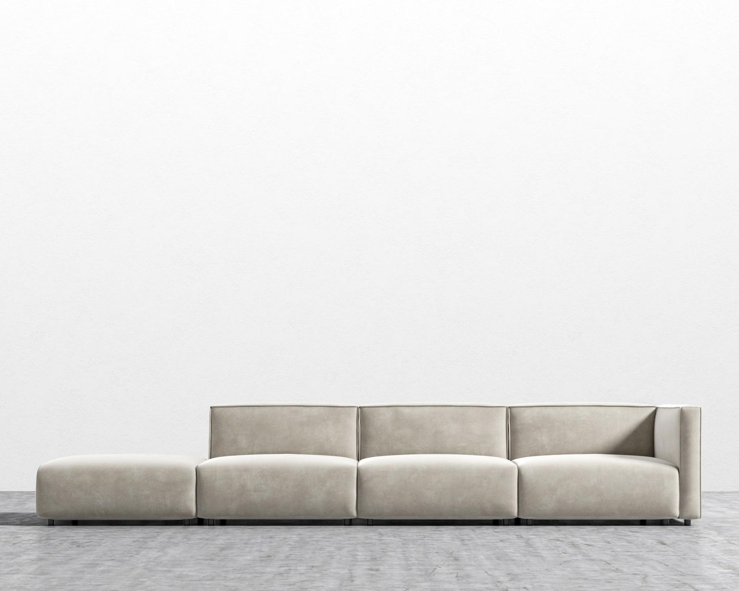 Arya Modular Sectional - Venice Vegan Suede - Latte