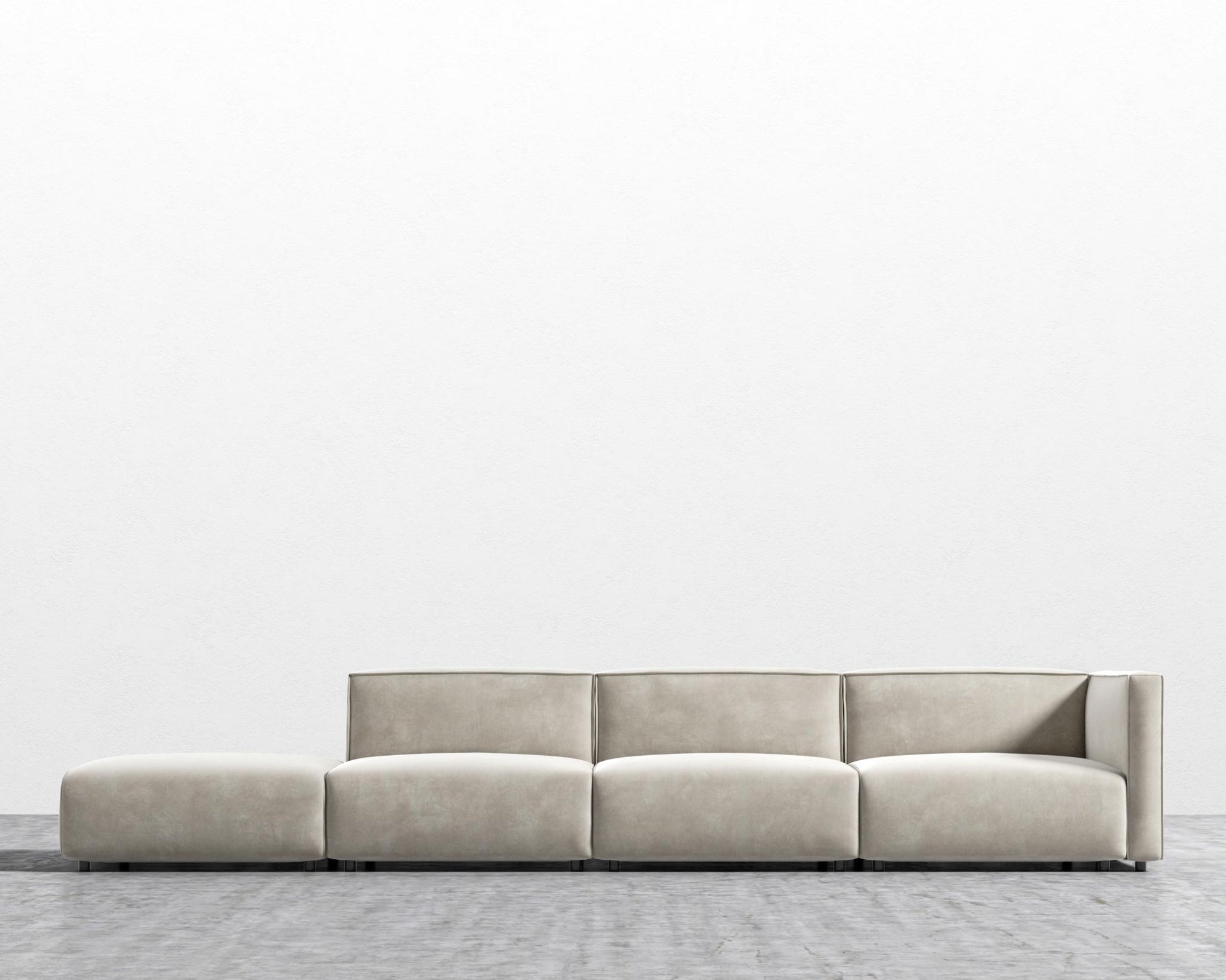 Arya Modular Sectional - Venice Vegan Suede - Latte