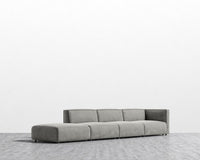 Arya Modular Sectional - Venice Vegan Suede - Strato