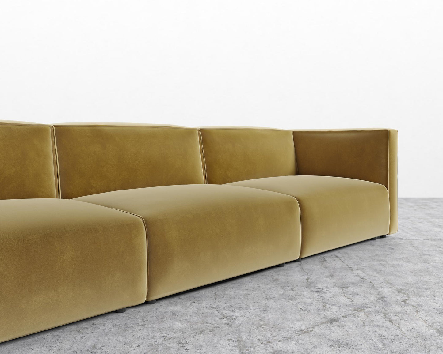 Arya Modular Right Hand Facing - Plush Velvet - Golden Beryl 2022