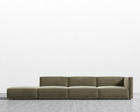 Arya Modular Sectional - Plush Velvet - Olive Green