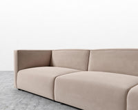 Arya Modular Sofa with Open End - Plush Velvet - Blush