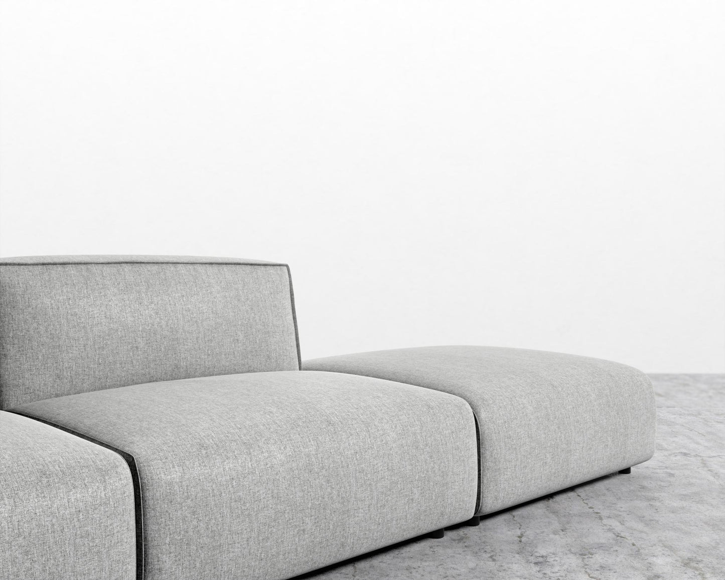 Arya Modular Sofa with Open End - Modern Felt - Malmo