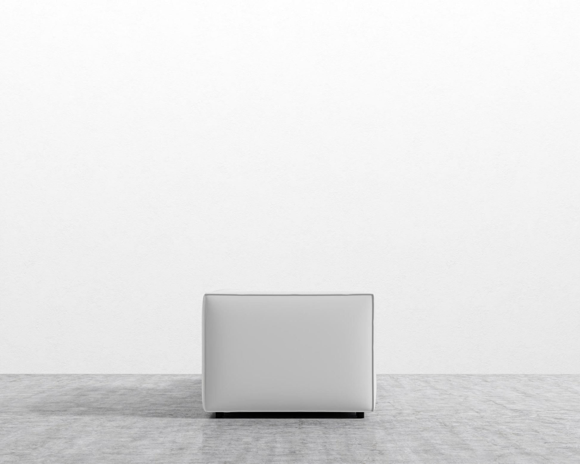 Arya Modular Sofa with Open End - Microfiber Leather - Eggshell