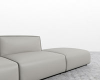 Arya Modular Sofa with Open End - Microfiber Leather - Taupe