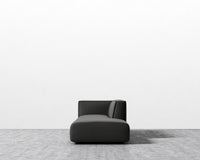 Arya Modular Sofa with Open End - Trento Microfiber Leather - Trento Jet Black