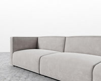 Arya Modular Sofa with Open End - Venice Vegan Suede - Chiffon