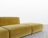 Arya Modular Sofa with Open End - Plush Velvet - Golden Beryl