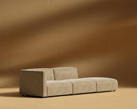 Arya Open End Right Sofa-Plush Velvet - Dune
