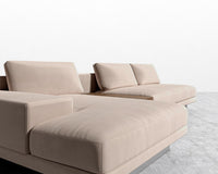 Dresden Sectional Sofa - Plush Velvet - Blush