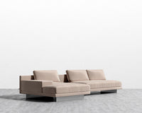 Dresden Sectional Sofa - Plush Velvet - Blush