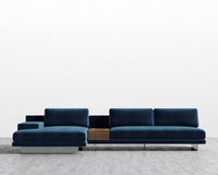 Dresden Sectional Sofa - Plush Velvet - Cobalt