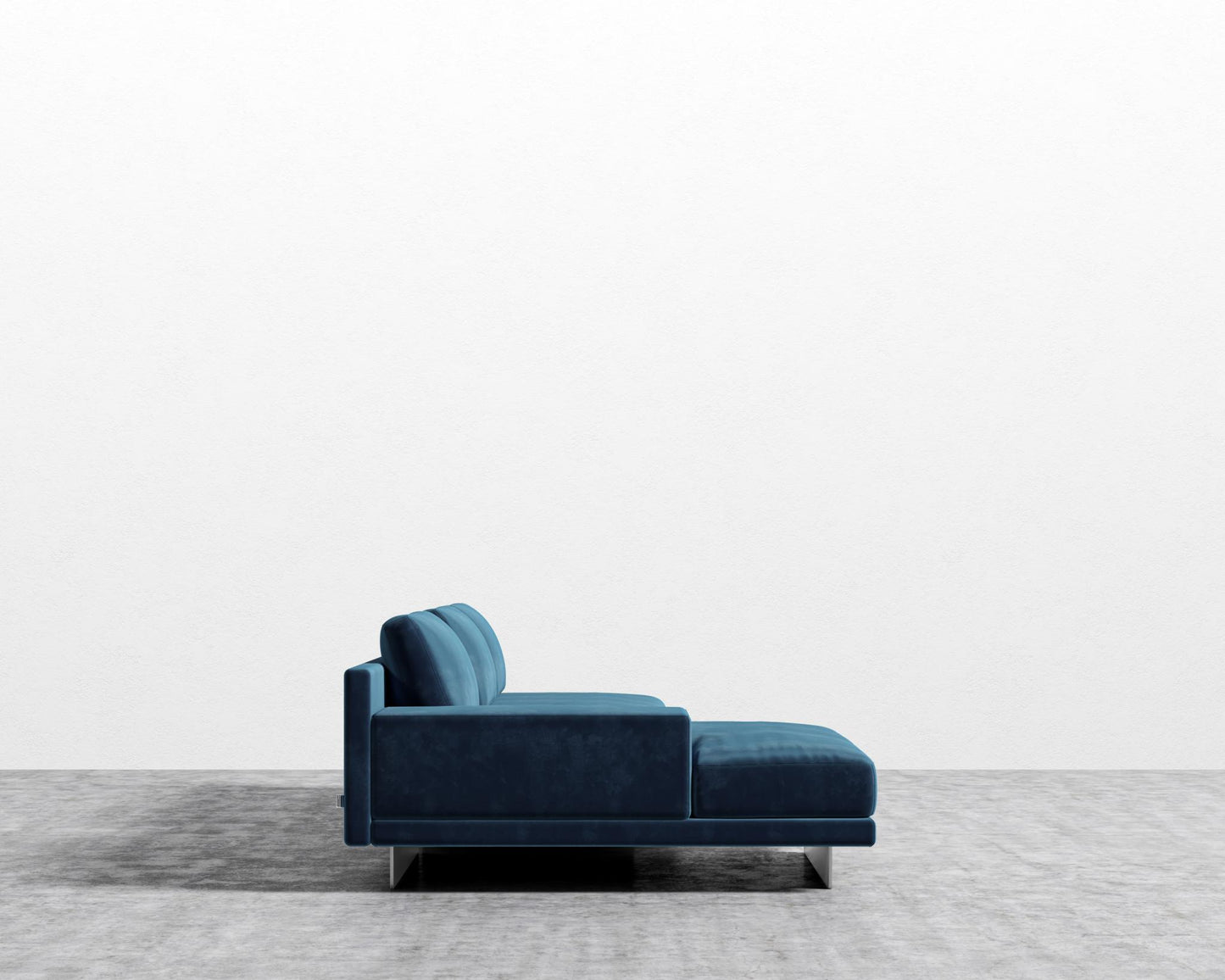 Dresden Sectional Sofa - Plush Velvet - Cobalt