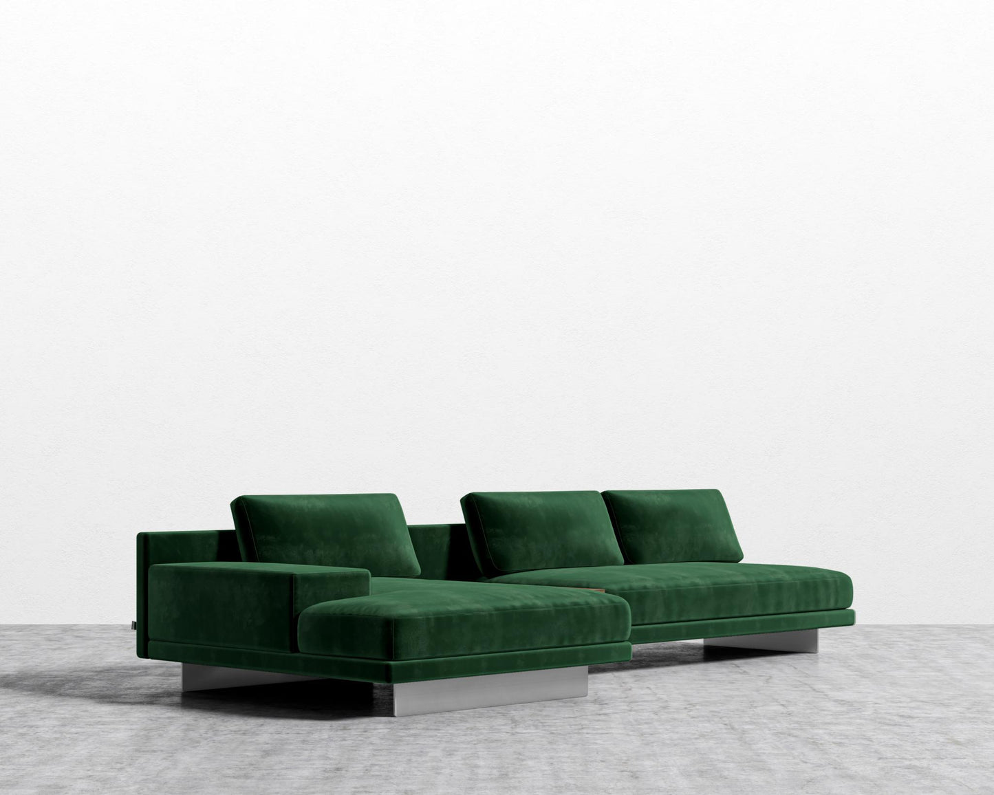 Dresden Sectional Sofa - Plush Velvet - Moss
