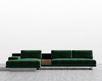 Dresden Sectional Sofa - Plush Velvet - Moss