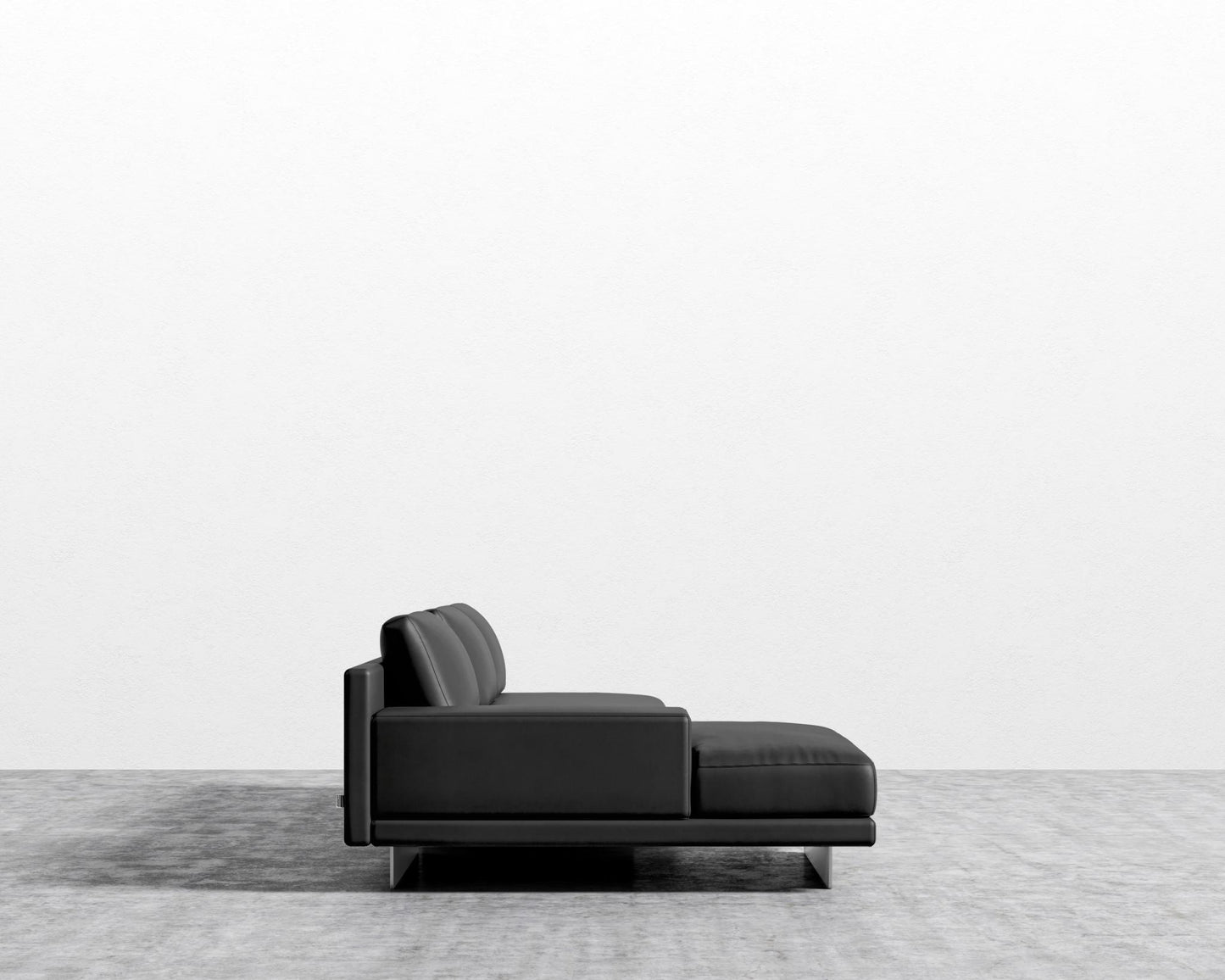 Dresden Sectional Sofa - Microfiber - Jet Black