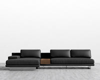 Dresden Sectional Sofa - Microfiber - Jet Black